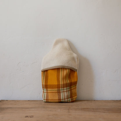 Vintage Wool Blanket Hot Water Bottle Cover Yellow Brown | Miss Arthur | Miss Arthur | Home Goods | Tasmania