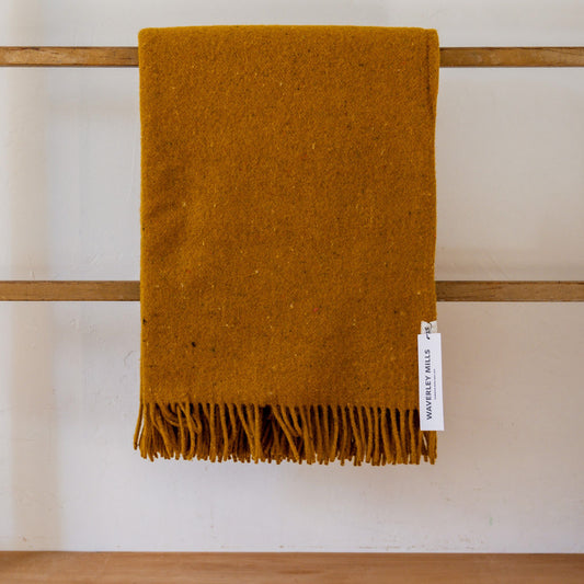 Waverley Mills Classic Throw Gold | Waverley Mills | Miss Arthur | Home Goods | Tasmania