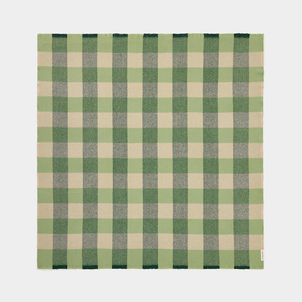 Waverley Mills Traditional Check Travel Rug Throw Acacia Green | Waverley Mills | Miss Arthur | Home Goods | Tasmania