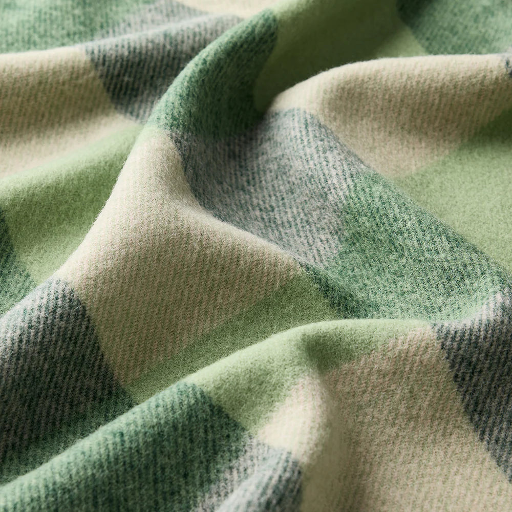 Waverley Mills Traditional Check Travel Rug Throw Acacia Green | Waverley Mills | Miss Arthur | Home Goods | Tasmania