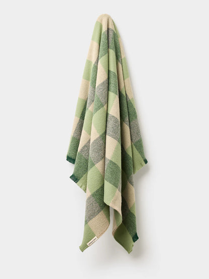 Waverley Mills Traditional Check Travel Rug Throw Acacia Green | Waverley Mills | Miss Arthur | Home Goods | Tasmania