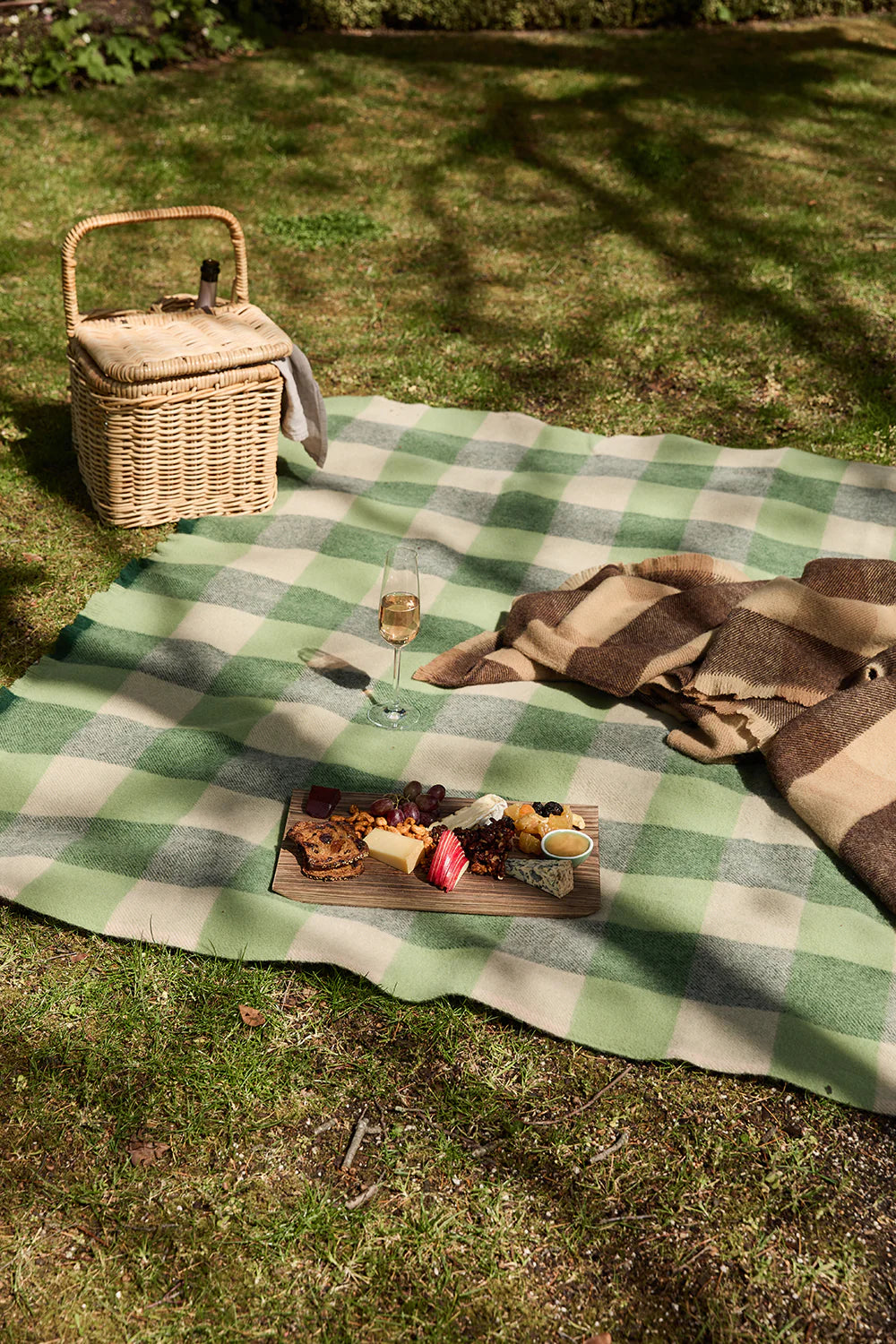 Waverley Mills Traditional Check Travel Rug Throw Acacia Green | Waverley Mills | Miss Arthur | Home Goods | Tasmania