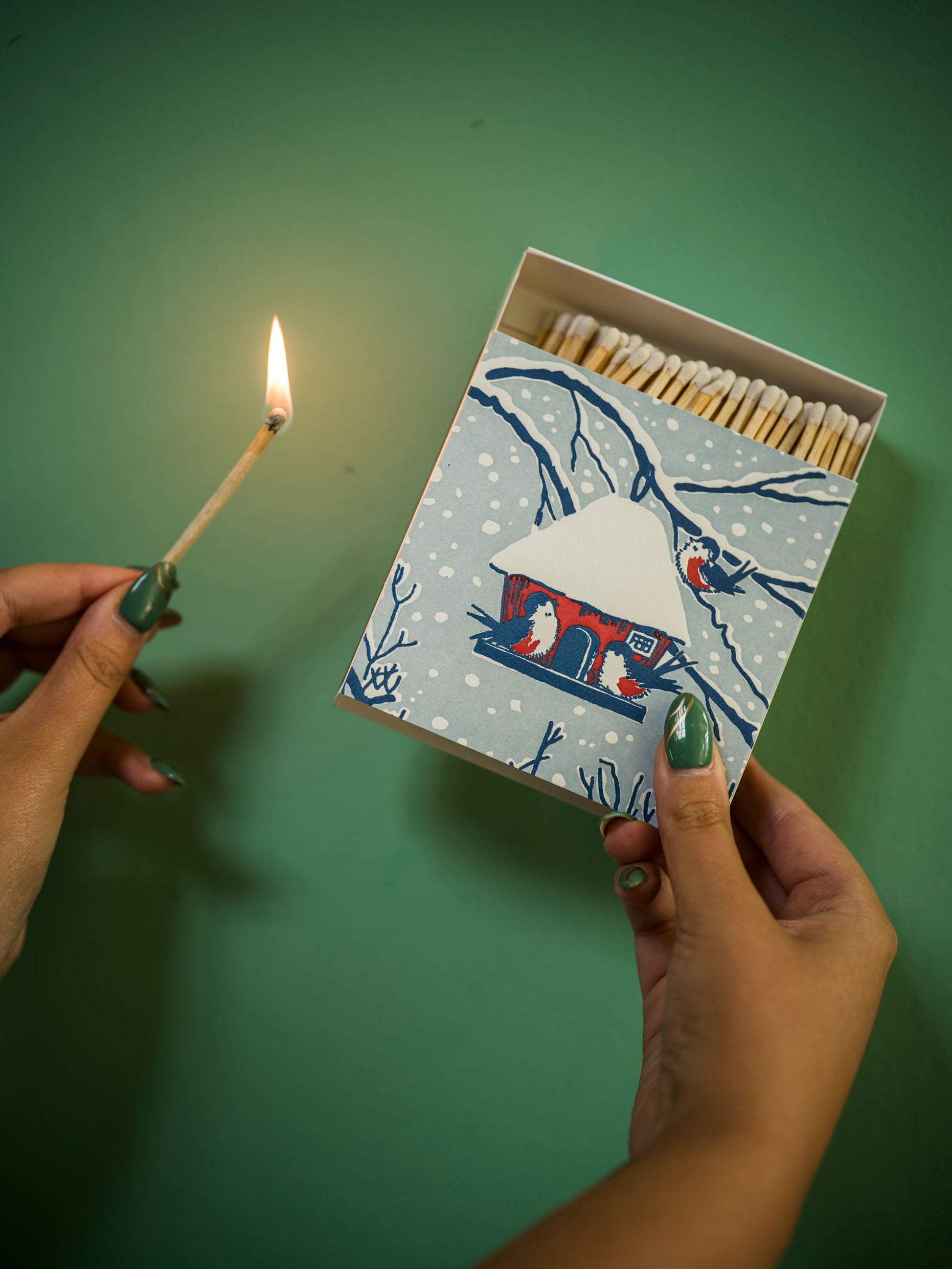 Archivist Luxury Matches Winter Birds | Archivist | Miss Arthur | Home Goods | Tasmania