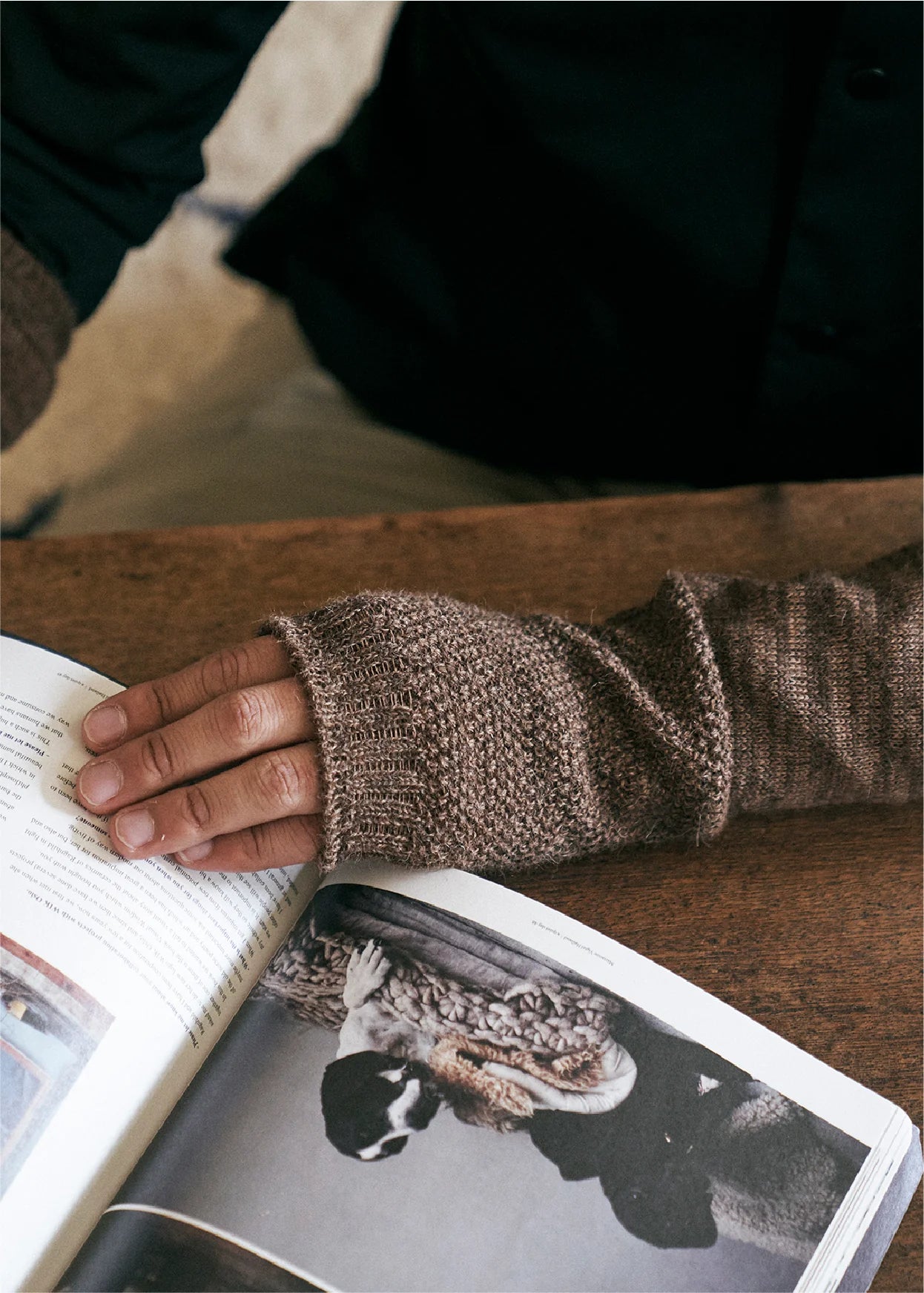 Yahae Alpaca Moss Stitch Arm/Leg Warmer Brown | Yahae | Miss Arthur | Home Goods | Tasmania