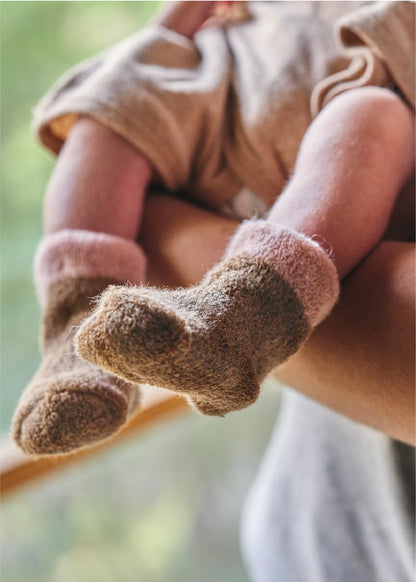 Yahae Organic Cotton Yak Pile Baby Socks Brown Medium | Yahae | Miss Arthur | Home Goods | Tasmania