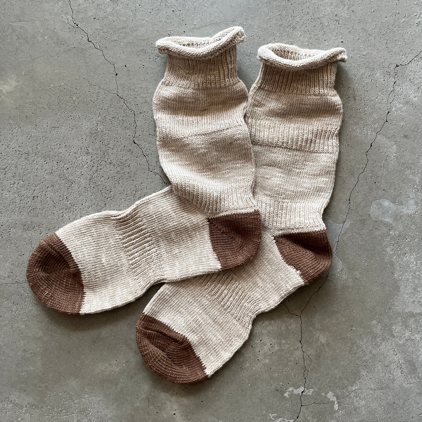 Yahae Organic Cotton Ploot Socks Beige Medium | Yahae | Miss Arthur | Home Goods | Tasmania