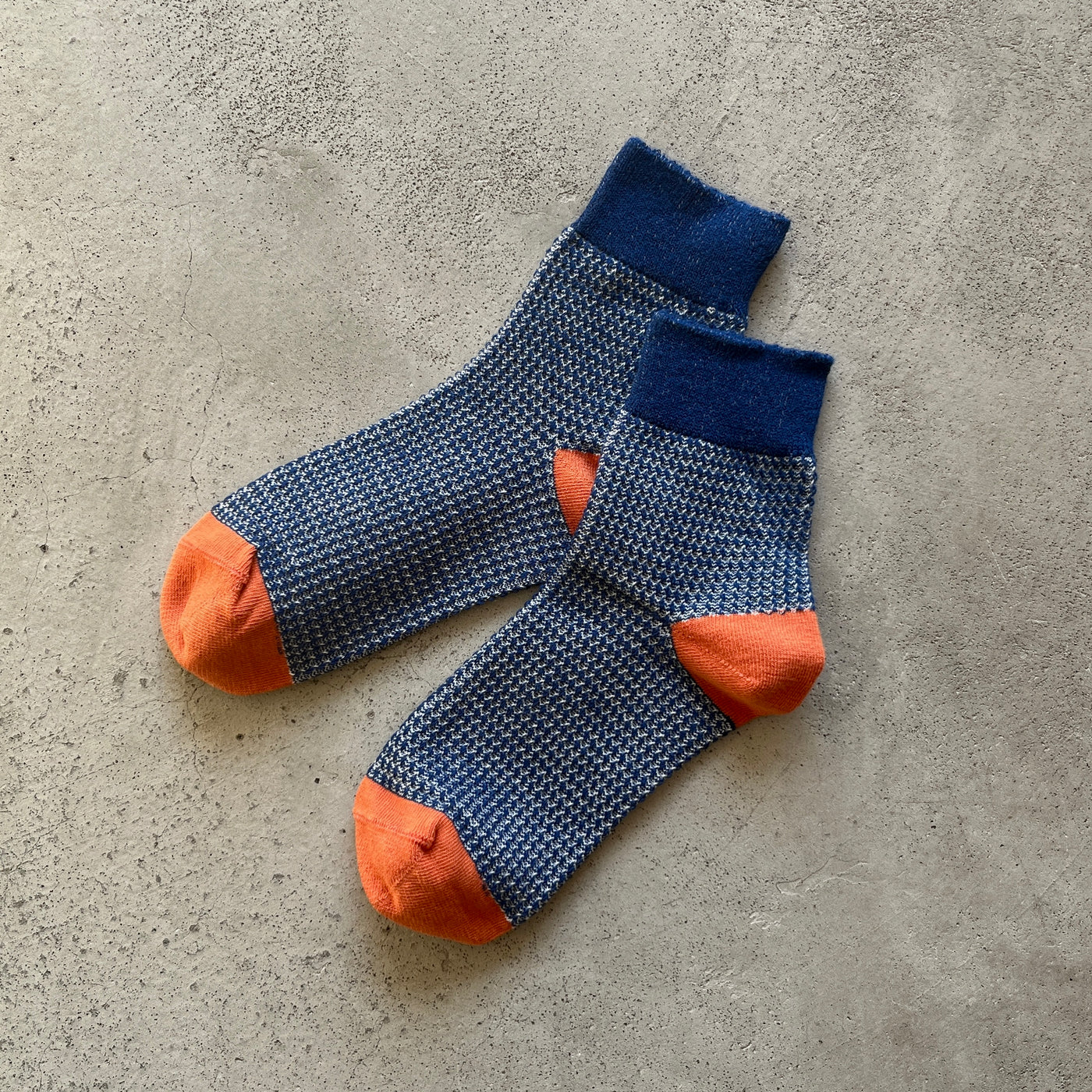 Yahae Organic Cotton Waffle Pattern Ankle Socks Blue Small | Yahae | Miss Arthur | Home Goods | Tasmania