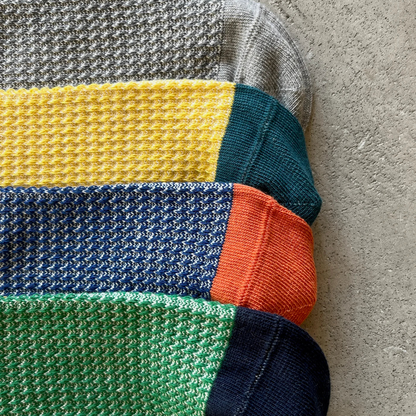 Yahae Organic Cotton Waffle Pattern Ankle Socks Blue Small | Yahae | Miss Arthur | Home Goods | Tasmania