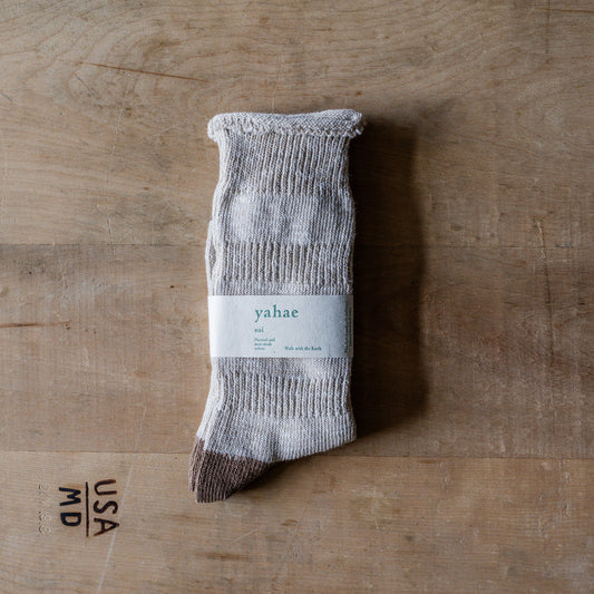 Yahae Organic Cotton Ploot Socks Beige Large | Yahae | Miss Arthur | Home Goods | Tasmania