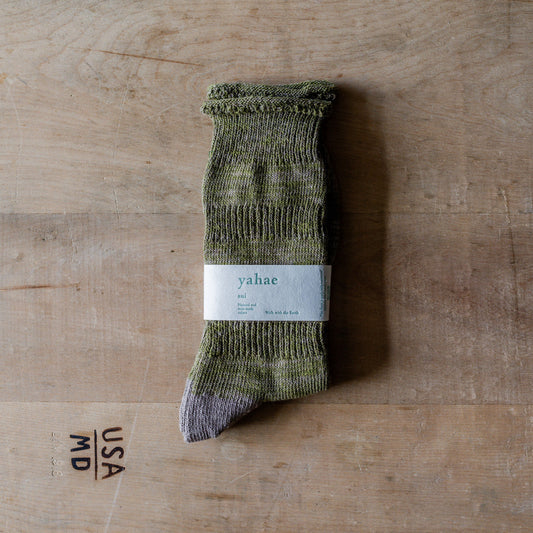 Yahae Organic Cotton Ploot Socks Olive Small | Yahae | Miss Arthur | Home Goods | Tasmania