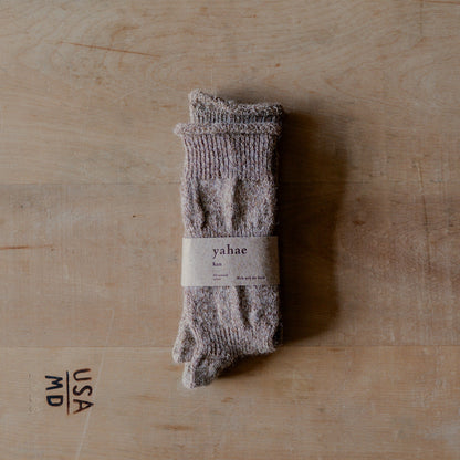 Yahae Alpaca Linen Ploot Socks Brown Small | Yahae | Miss Arthur | Home Goods | Tasmania