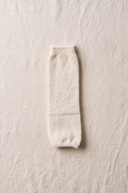 Yahae Alpaca Moss Stitch Arm/Leg Warmer Natural