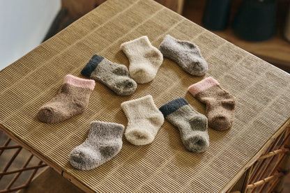 Yahae Organic Cotton Yak Pile Baby Socks White Medium | Yahae | Miss Arthur | Home Goods | Tasmania