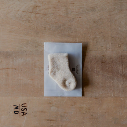 Yahae Organic Cotton Yak Pile Baby Socks White Small | Yahae | Miss Arthur | Home Goods | Tasmania