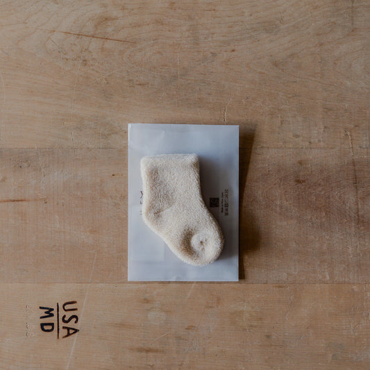 Yahae Organic Cotton Yak Pile Baby Socks White Small | Yahae | Miss Arthur | Home Goods | Tasmania