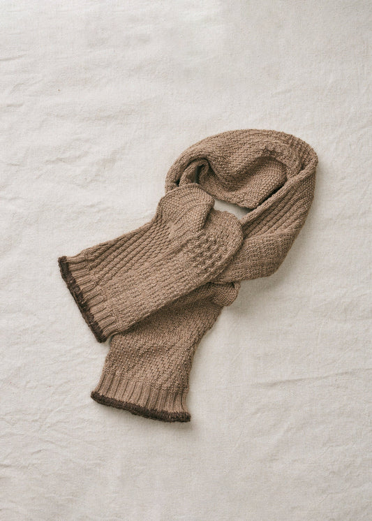 Yahae Organic Cotton Yak Knit Pattern Stole Brown | Yahae | Miss Arthur | Home Goods | Tasmania