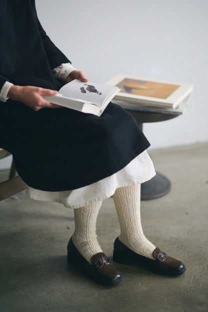 Yahae Alpaca Cable Socks Natural Small | Yahae | Miss Arthur | Home Goods | Tasmania