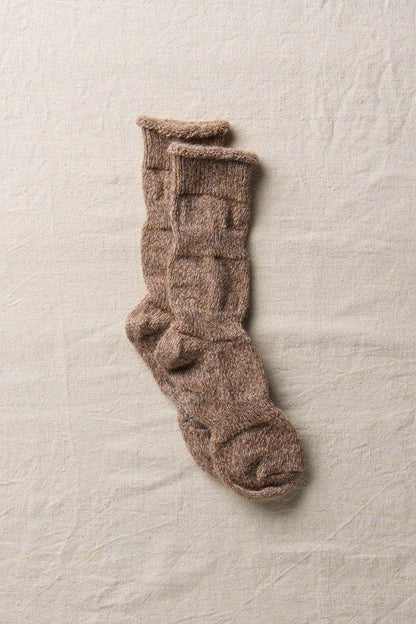 Yahae Alpaca Linen Ploot Socks Brown Small | Yahae | Miss Arthur | Home Goods | Tasmania