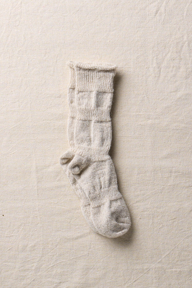 Yahae Alpaca Linen Ploot Socks Natural Medium