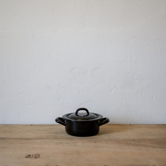 Riess Enamel Classic Casserole with Cover Black 0.5 Litre | Riess | Miss Arthur | Home Goods | Tasmania