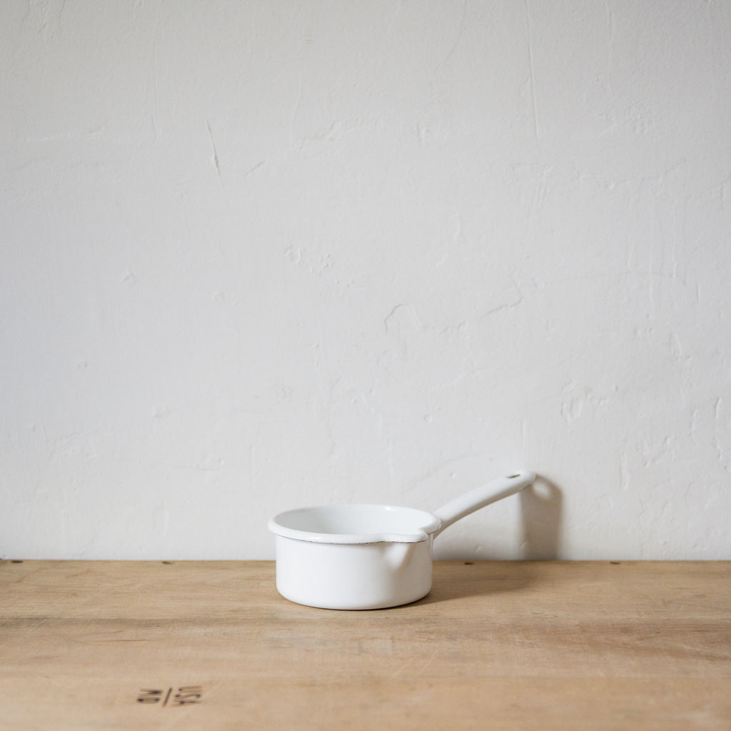 Riess Enamel Saucepan with Spout White 0.5L | Riess | Miss Arthur | Home Goods | Tasmania