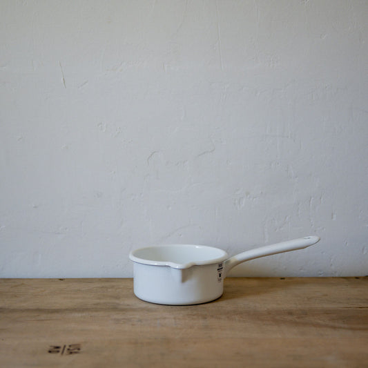 Riess Enamel Saucepan with Spout White 0.75L | Riess | Miss Arthur | Home Goods | Tasmania