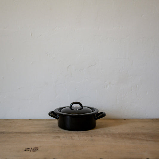 Riess Enamel Classic Casserole with Cover Black 0.75 Litre | Riess | Miss Arthur | Home Goods | Tasmania