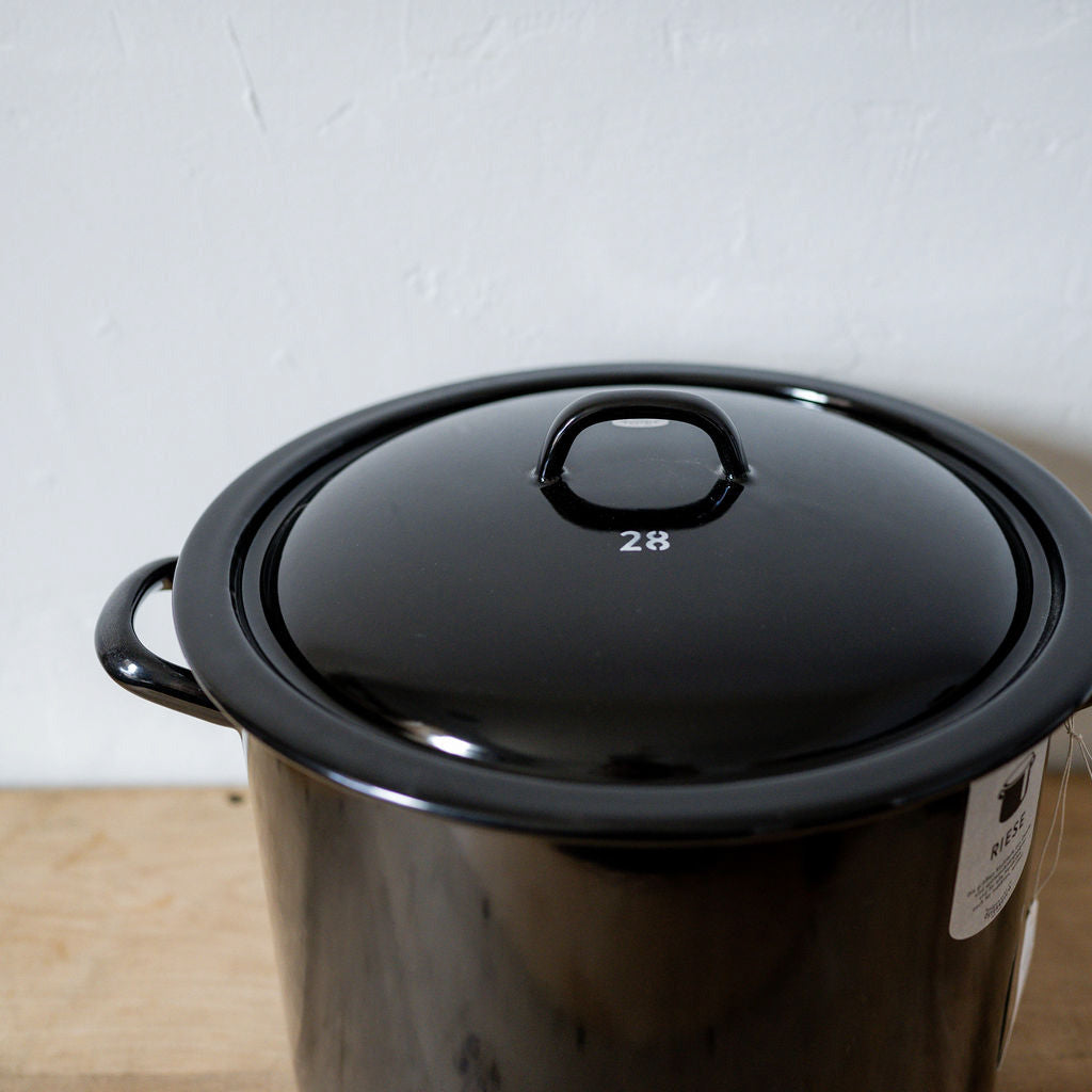 Riess Enamel Classic High Casserole with Cover Black 12 Litre | Riess | Miss Arthur | Home Goods | Tasmania