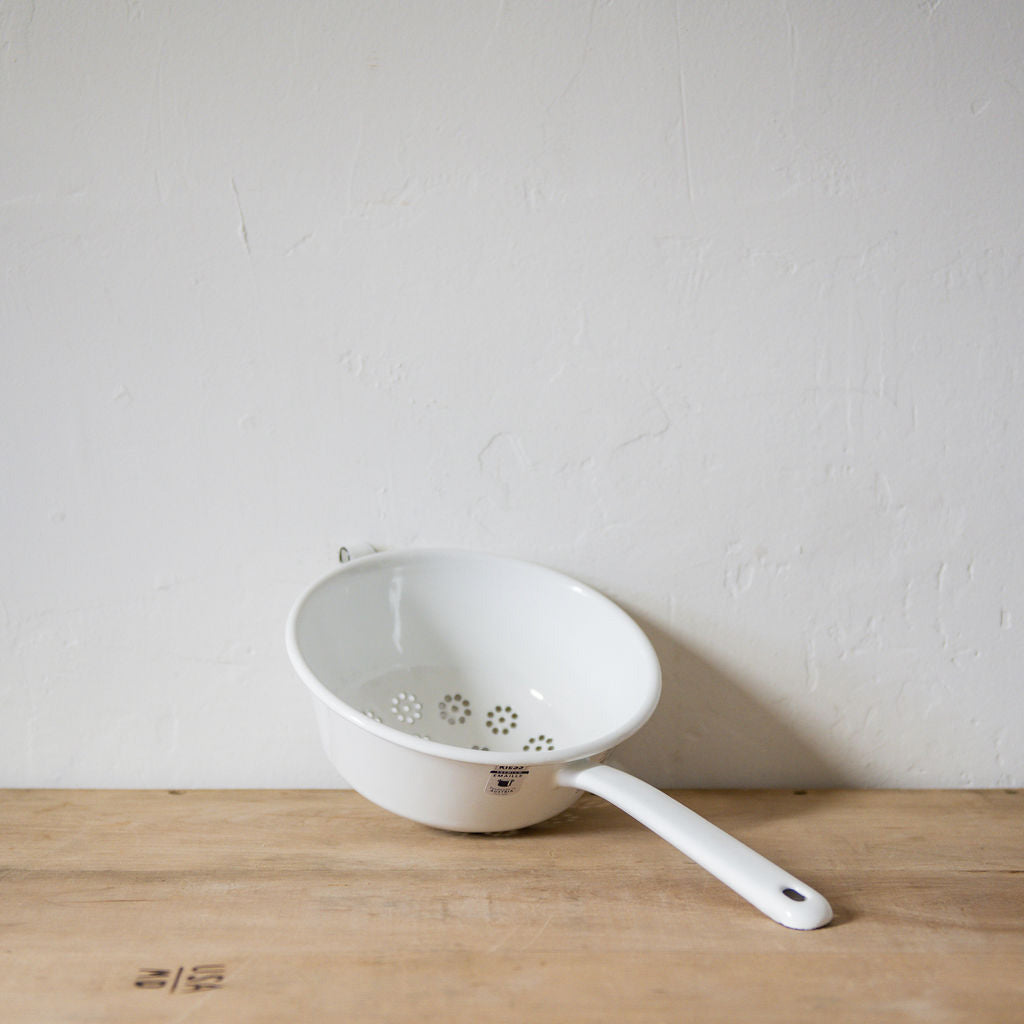 Riess Enamel Sieve with Handle White 20cm | Riess | Miss Arthur | Home Goods | Tasmania