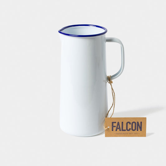 Falcon Enamelware Enamel 3 Pint Jug White with Blue Rim | Falcon Enamelware | Miss Arthur | Home Goods | Tasmania