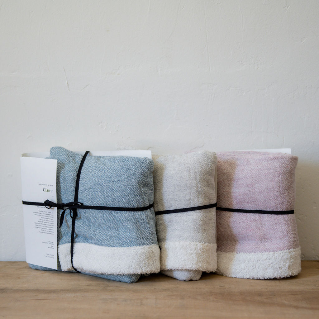 Claire Blue Hooded Baby Towel | Kontex | Miss Arthur | Home Goods | Tasmania