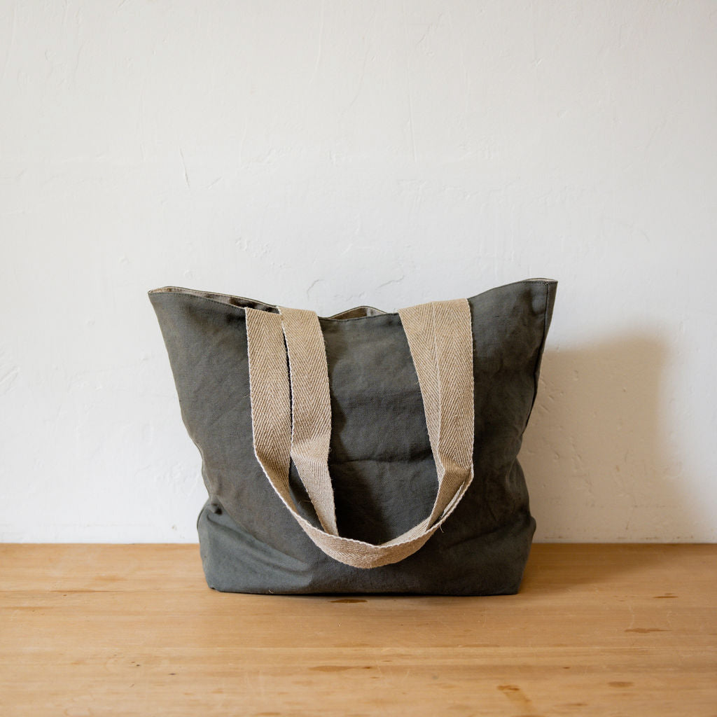 Line Beg Charvet Éditions French Linen Bag Vintage Lierre – Miss Arthur
