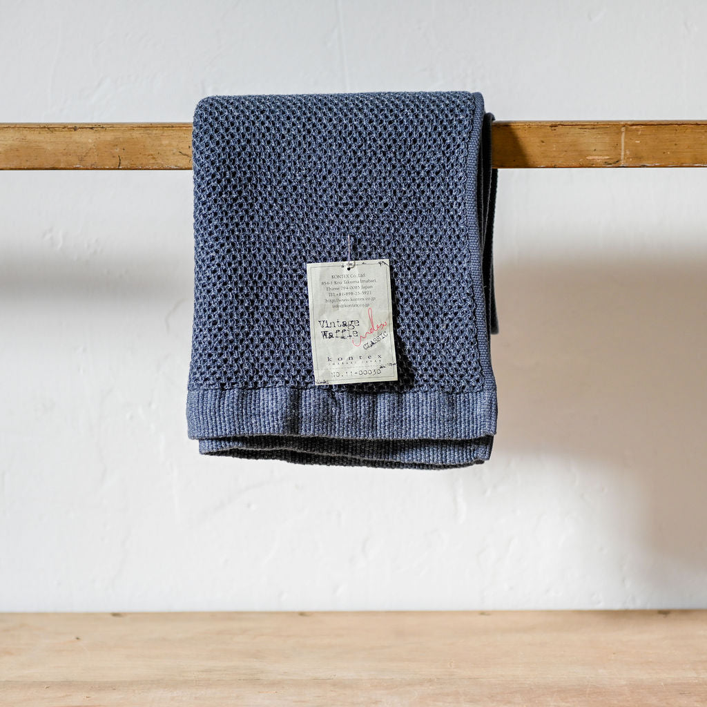 Vintage Waffle Navy Hand Towel | Kontex | Miss Arthur | Home Goods | Tasmania