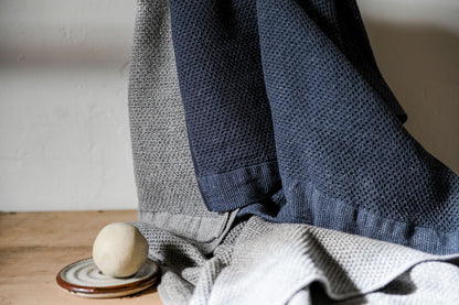 Kontex Vintage Waffle Bath Sheet Navy | Kontex | Miss Arthur | Home Goods | Tasmania
