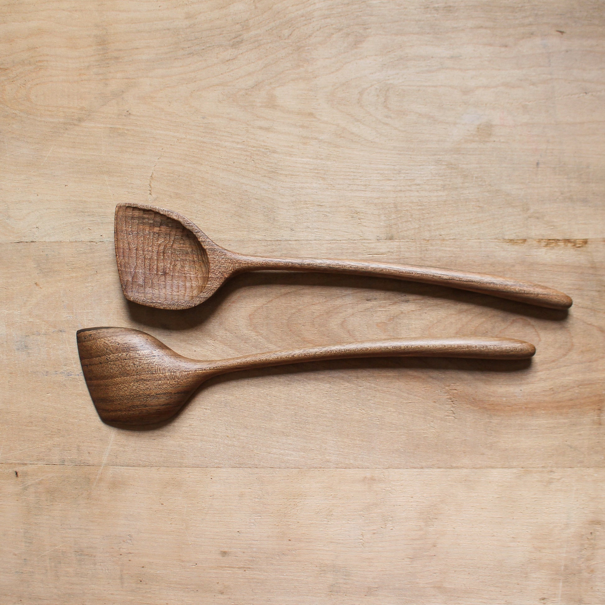 Hand Carved Wooden Salad Servers Walnut | Marini | Miss Arthur | Home Goods | Tasmania