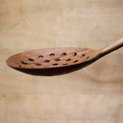 Hand Carved Wooden Strainer Walnut | Marini | Miss Arthur | Home Goods | Tasmania