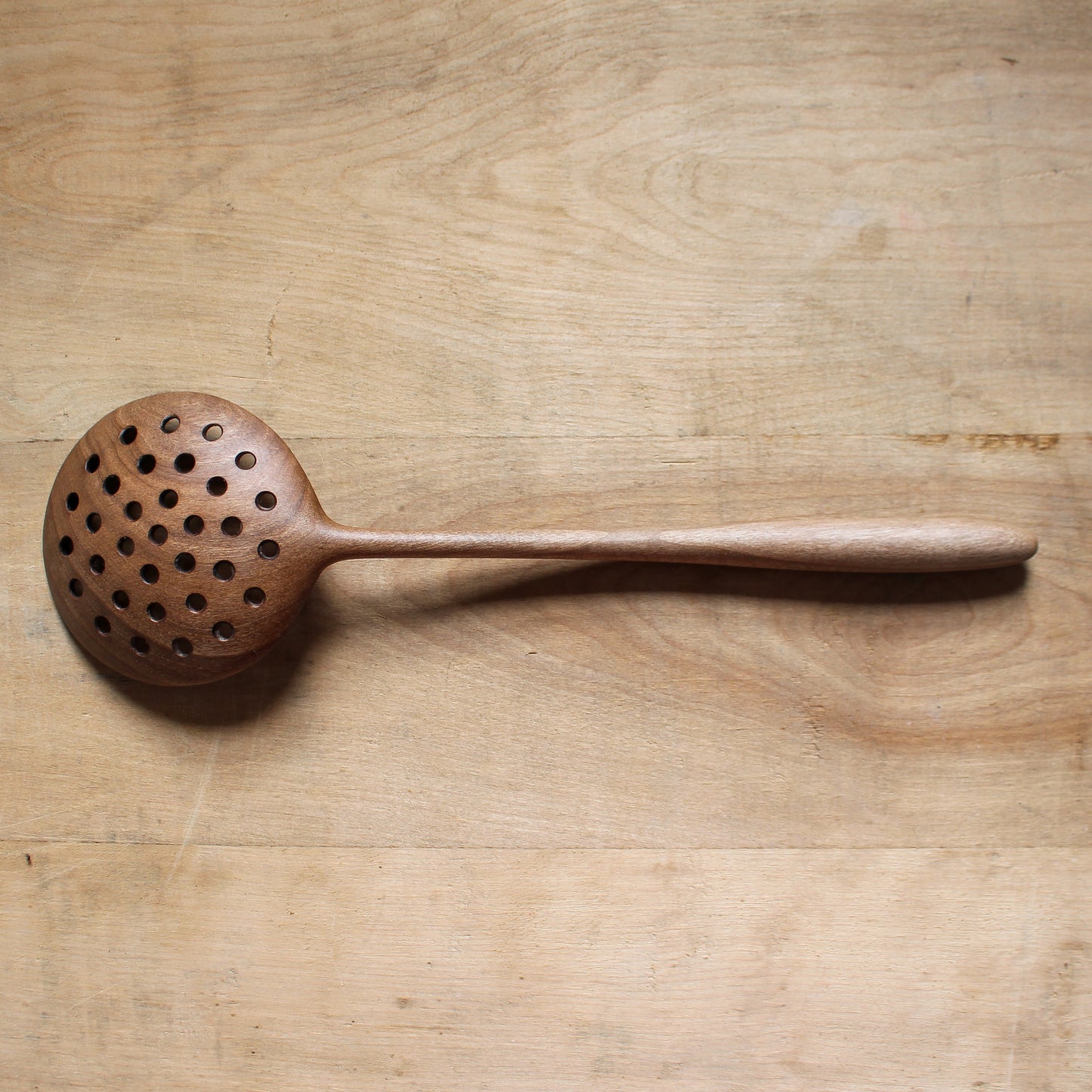 Hand Carved Wooden Strainer Walnut | Marini | Miss Arthur | Home Goods | Tasmania