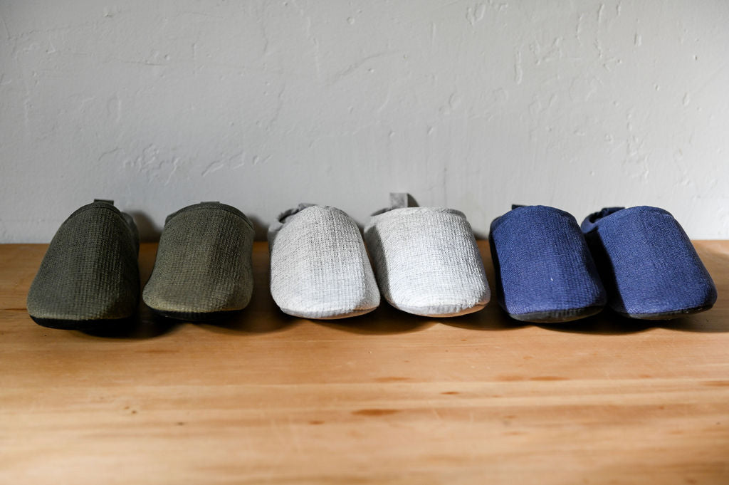 Kontex Moku Light Linen Slippers Grey Medium | Kontex | Miss Arthur | Home Goods | Tasmania