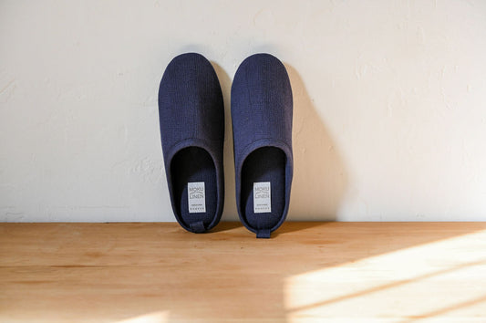 Kontex Moku Light Linen Slippers Navy Medium | Kontex | Miss Arthur | Home Goods | Tasmania