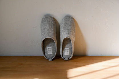 Moku Light Linen Slippers Grey Medium | Kontex | Miss Arthur | Home Goods | Tasmania