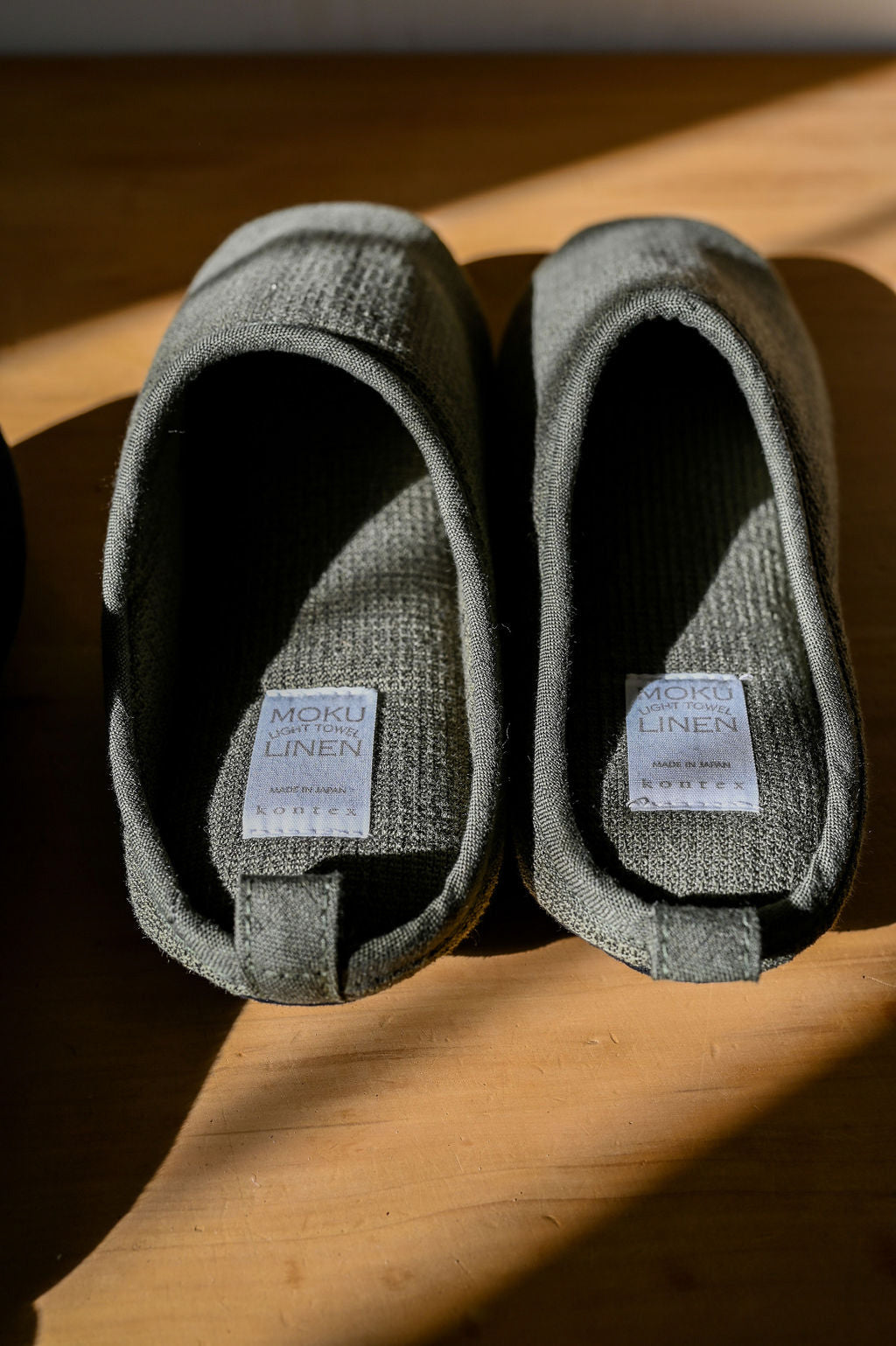 Kontex Moku Light Linen Slippers Khaki Large | Kontex | Miss Arthur | Home Goods | Tasmania