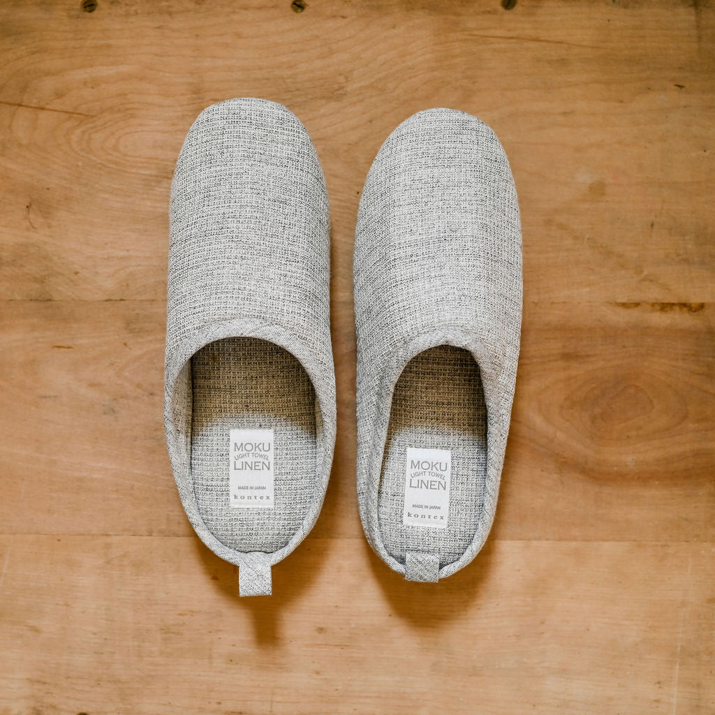 Kontex Moku Light Linen Slippers Grey Medium | Kontex | Miss Arthur | Home Goods | Tasmania