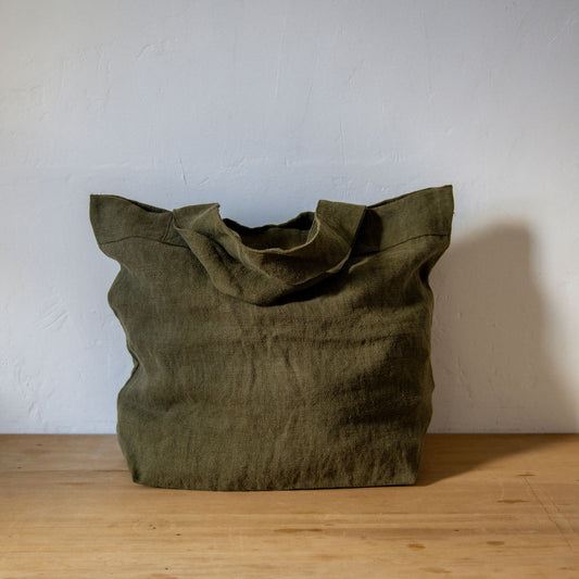 Charvet Éditions French Linen Bag Tout Moss | Charvet Éditions | Miss Arthur | Home Goods | Tasmania