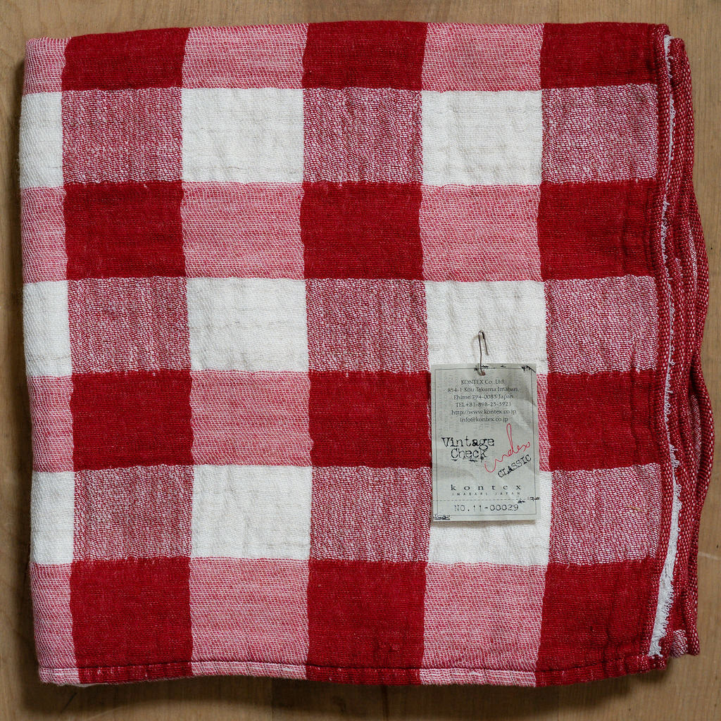 Kontex Vintage Check Bath Towel Red | Kontex | Miss Arthur | Home Goods | Tasmania
