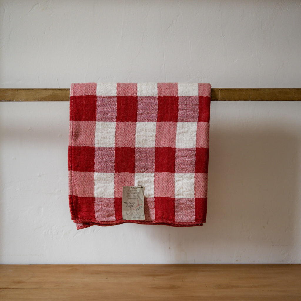 Vintage Check Red Bath Towel | Kontex | Miss Arthur | Home Goods | Tasmania