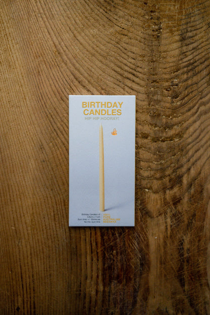 Queen B Beeswax Birthday Candles - Box of 8 | Queen B | Miss Arthur | Home Goods | Tasmania