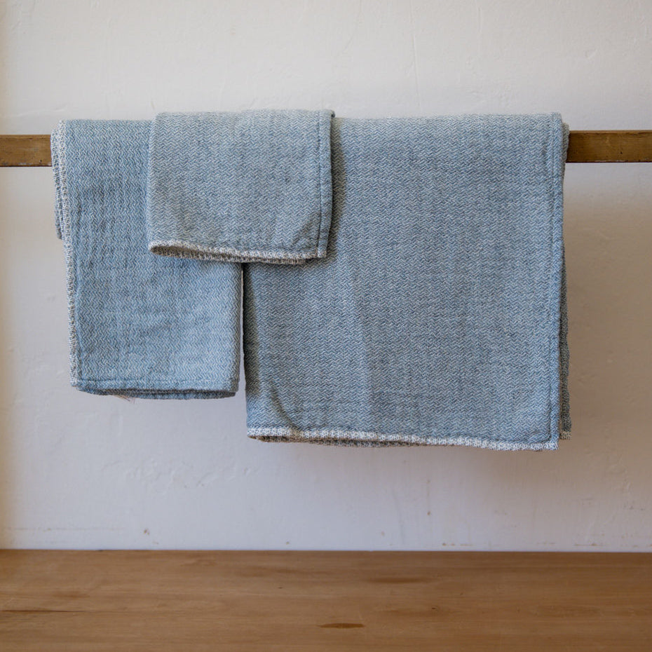 Kontex Claire Bath Towel Blue | Kontex | Miss Arthur | Home Goods | Tasmania