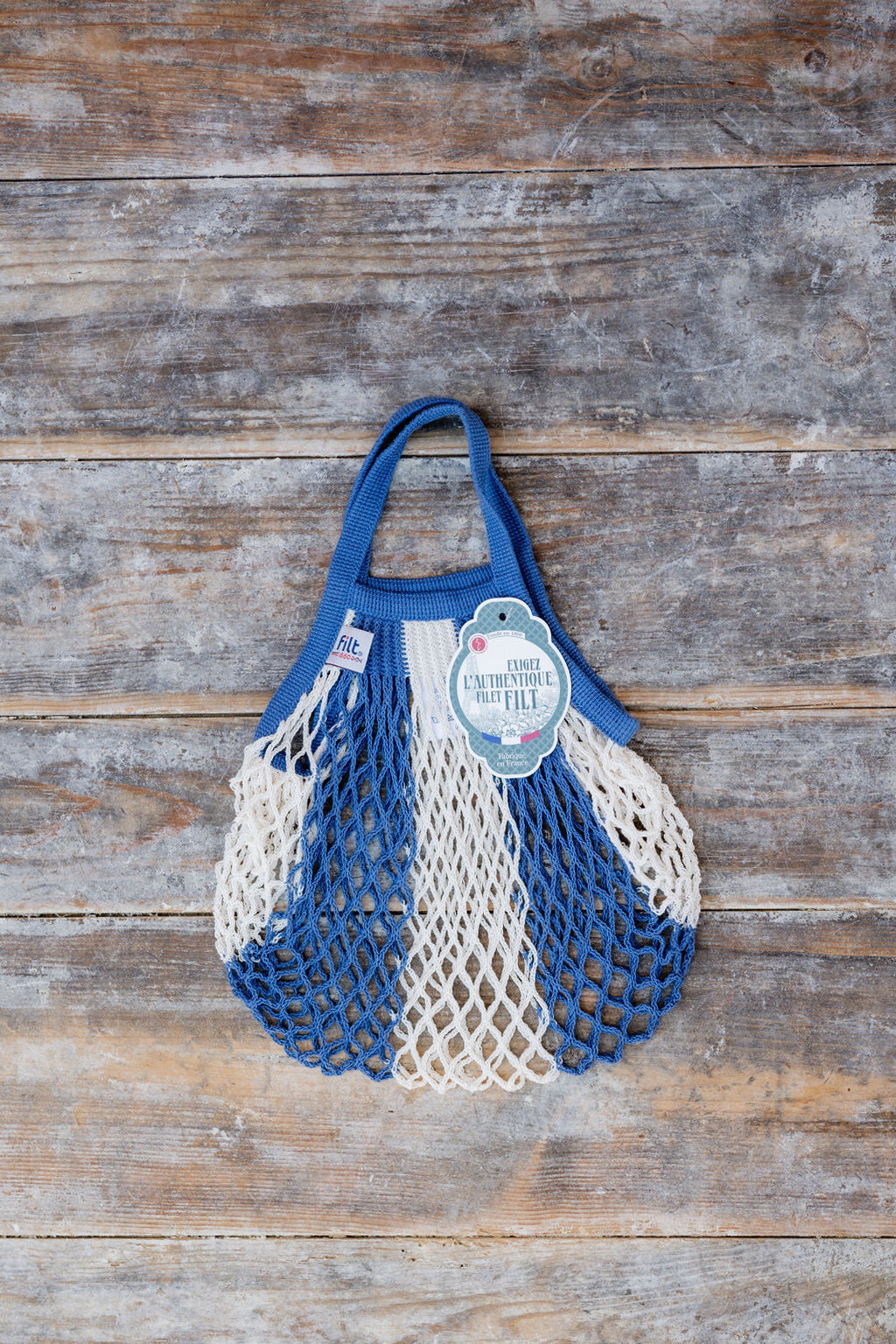 Filt French String Bag Petit Bleu Jean Ecru | Filt | Miss Arthur | Home Goods | Tasmania