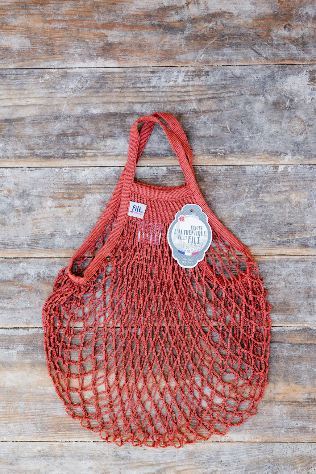 Filt French String Bag Short Handle Brick | Filt | Miss Arthur | Home Goods | Tasmania