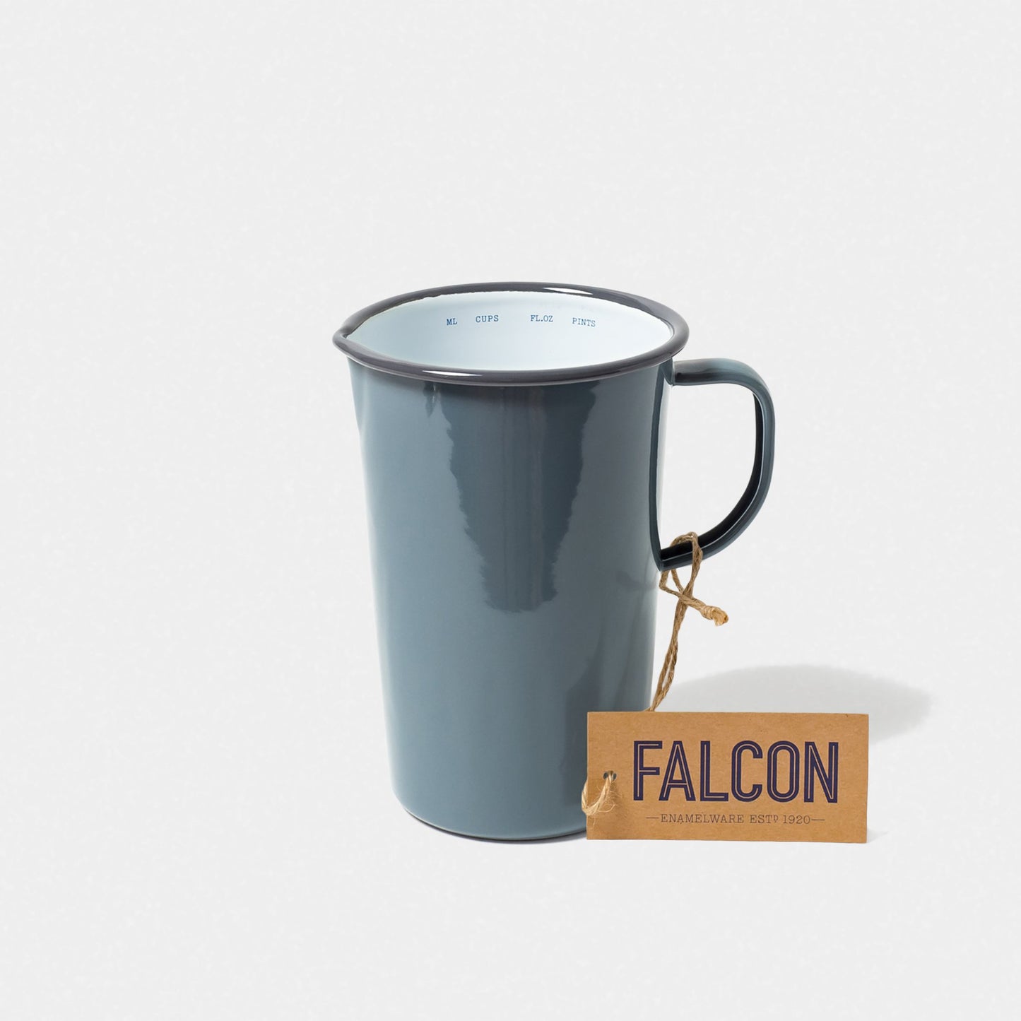 Falcon Enamelware Enamel 2 Pint Jug Pigeon Grey | Falcon Enamelware | Miss Arthur | Home Goods | Tasmania